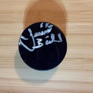Unknown Signed Autographed Hockey Puck Black Sports Memorabilia